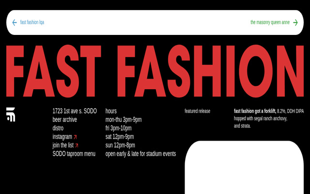 Fast Fashion Brewing Tasting Room