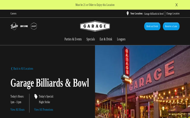 Garage Billiards & Bowl