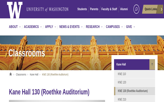 Kane Hall 130 (Roethke Auditorium)